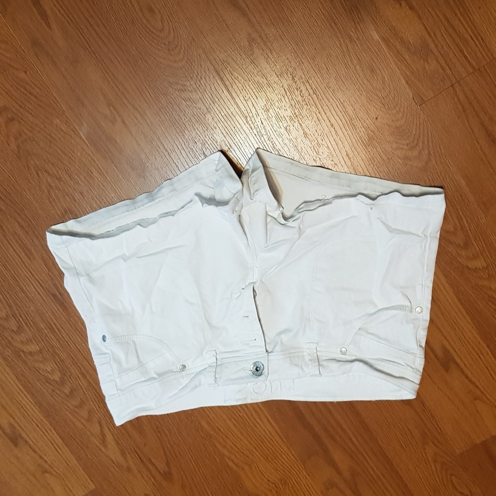 White Jean shorts
